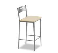 ASTIMESA Sgabello alto da cucina, 70 cm, finta pelle beige