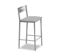 ASTIMESA Sgabello alto da cucina, 70 cm, in finta pelle, colore: grigio