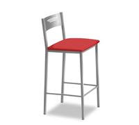 ASTIMESA Sgabello alto da cucina, 70 cm, in finta pelle rossa