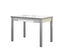 ASTIMESA Tavolo da cucina allungabile con ali bianche 50 x 90 cm