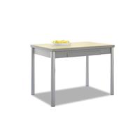 ASTIMESA - Tavolo da cucina allungabile - Struttura in alluminio - Colore beige - Ideale per piccoli spazi - Dimensioni: 90 x 50 cm - Estensibile: 140 x 50 cm