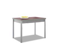 ASTIMESA - Tavolo da cucina allungabile - Struttura in alluminio piano - Colore Bordeaux - Ideale per piccoli spazi - Dimensioni: 90 x 50 cm - Estensibile: 140 x 50 cm