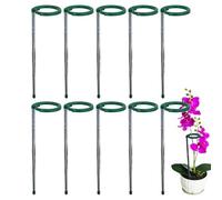 Astine per Sostegno Piante - Stakes Regolabili per Piante da Interno,10 Pezzi con Clip in Acciaio per Rampicanti - per Pomodori Peperoni Fagioli Orchidee