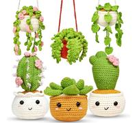 ASTNIC Kit Uncinetto per Principianti, 6pcs Completo Con Istruzioni Video Passo Passo, Appendere Piante In Vaso Starter Kit Regalo Fai-Da-Te Decorazione Domestica