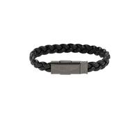 ASTON MARTIN Armband Uomo In Pelle Nero Acciaio Inox AML THRILL 19 cm