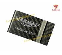 Aston Martin Logo Argento Vero Carbonio Fibra Fermasoldi IN 2x2 Gloss Superiore