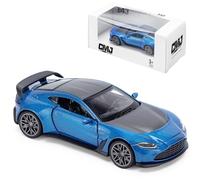 Aston Martin V12 - Modellino di auto pressofusa in scala 1:43, colore: blu | edizione dettagliata da collezione pressofuso | Prodotto con licenza ufficiale