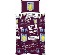 Aston Villa FC Patchwork Set Copripiumino - 70% Poliestere, 30% Cotone (BS2755)