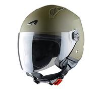 Astone Helmets - MINIJET monocolor- Casque jet - Casque jet urbain - Casque moto et scooter compact - Coque en polycarbonate - Army XL