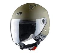 Astone Helmets - MINIJET monocolor- Casque jet - Casque jet urbain - Casque moto et scooter compact - Coque en polycarbonate - Army S