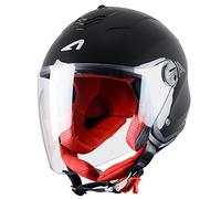 Astone Helmets - MINIJET S monocolor- Casque jet - Casque jet usage urbain - Casque compact - Coque en polycarbonate - Black Gloss S