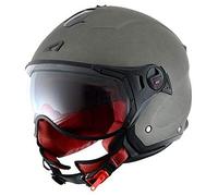 Astone Helmets - MINIJET S SPORT monocolor - Casque jet compact - Casque de moto look sport - Casque de scooter mixte - Casque en polycarbonate - Matt titanium XS