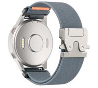 Astorgos 18mm Cinturino in Nylon Elastico Compatibile con Garmin Venu 3S | per Forerunner 265S/255S/Vivoactive 4S/Vivomove 3S, Cinturino con Fibbia, a Paracadute per Uomini e Donne, Argento/Blu-Grigio