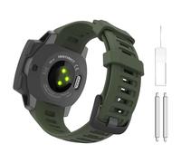 Astorgos 1Pack Sport Watch Band compatibile con Garmin Instinct Esports/Solar/Tactical/Tide Military Watch/Instinct 2 Sports GPS, cinturino di ricambio in silicone morbido da polso, Verde Scuro