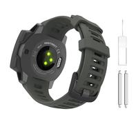 Astorgos 1Pack Sport Watch Band compatibile con Garmin Instinct Esports/Solar/Tactical/Tide Military Watch/Instinct 2 Sports GPS, cinturino di ricambio in silicone morbido da polso, Grigio Grafite