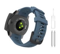 Astorgos 1Pack Sport Watch Band compatibile con Garmin Instinct Esports/Solar/Tactical/Tide Military Watch/Instinct 2 Sports GPS, cinturino di ricambio in silicone morbido da polso, Blu Uragano