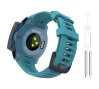 Astorgos 1Pack Sport Watch Band compatibile con Garmin Instinct Esports/Solar/Tactical/Tide Military Watch/Instinct 2 Sports GPS, cinturino di ricambio in silicone morbido da polso, Lago Blu