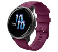 Astorgos 1Pack Watch Band Compatibile con Garmin Forerunner 265S/255S/255S Music/Vivoactive 4S/Venu 3S/Venu 2S/Vivomove 3S, 18 mm Traspirante Braccialetto di Ricambio in Silicone Morbido, Vino Rosso