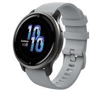 Astorgos 1Pack Watch Band Compatibile con Garmin Forerunner 265S/255S/255S Music/Vivoactive 4S/Venu 3S/Venu 2S/Vivomove 3S, 18 mm Traspirante Braccialetto di Ricambio in Silicone Morbido, Grigio