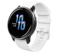 Astorgos 1Pack Watch Band Compatibile con Garmin Forerunner 265S/255S/255S Music/Vivoactive 4S/Venu 3S/Venu 2S/Vivomove 3S, 18 mm Traspirante Braccialetto di Ricambio in Silicone Morbido, Bianco