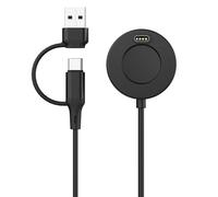 Astorgos 2 in 1 per Caricatore Garmin, Stazione di Ricarica con Cavo di Ricarica USB-C da 3,3 ft/1m per Garmin Fenix 8/7/7X/6/5; Vivoactive 6/5/4; Venu 4/3S; Forerunner 970/965/955/945, Instinct, Nero