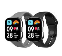 Astorgos 2 Pack Cinturino Compatibile Solo con Xiaomi Redmi Watch 3 Active, Cinturino Sportivo di Ricambio in TPU per Uomo Donna, Nero+Grigio Scuro