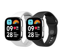 Astorgos 2 Pack Cinturino Compatibile Solo con Xiaomi Redmi Watch 3 Active, Cinturino Sportivo di Ricambio in TPU per Uomo Donna, Nero+Grigio Scuro