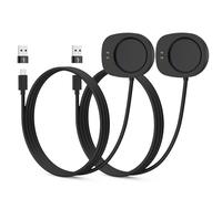 Astorgos 2 Pack Dock di Ricarica di Tipo C Compatibile con Amazfit T-Rex 3/3 Pro/Balance 1/2/Helio Strap, Caricatore Magnetico con cavo di Ricarica da 3,3FT/1M e Adattatori da USB C a USB