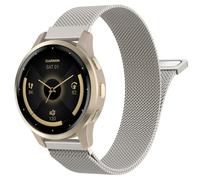 Astorgos 20mm Cinturino in Metallo Compatibile con Garmin vivoactive 6/5/3, Forerunner 570 42mm/55/245/645, Garmin Venu, Cinturino in Acciaio Inossidabile con Chiusura Magnetica, Luce delle Stelle