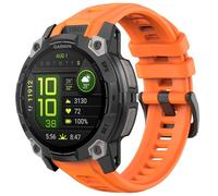 Astorgos 22 Millimetri in Gomma Sport Cinturino di Ricambio Compatibile con Garmin Instinct 3 Solar 45mm/Instinct 3 Amoled 45mm, Impermeabile Watch Band Traspirante Cinturino, Arancione