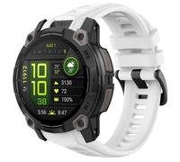 Astorgos 22 Millimetri in Gomma Sport Cinturino di Ricambio Compatibile con Garmin Instinct 3 Solar 45mm/Instinct 3 Amoled 45mm, Impermeabile Watch Band Traspirante Cinturino, Bianco
