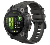 Astorgos 22 Millimetri in Gomma Sport Cinturino di Ricambio Compatibile con Garmin Instinct 3 Solar 45mm/Instinct 3 Amoled 45mm, Impermeabile Watch Band Traspirante Cinturino, Grigio Grafite