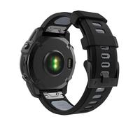 Astorgos 22 mm Cinturino Dell'orologio Compatibile con Garmin Fenix 7/7 Pro/6/6 Pro/5/5 Plus/Forerunner 965/955/945/Instinct Solar/Instinct 2, Cinturino Sgancio Rapido Braccialetto, Nero & Grigio