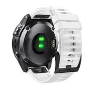 Astorgos 22mm Cinturino in silicone compatibile con Garmin Fenix 7/6/6 Pro/5/5 Plus/Forerunner 945/935/Approach S62/S60/Instinct/MARQ, cinturino di ricambio regolabile per donne uomini, Bianco