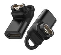 Astorgos 2Pack Adattatore Cavo Caricatore USB C Watch, 90° Tipo C Connettore Cavo per Fenix 8 7 6 5 E, Forerunner 970 570 965 265 165 55, Instinct 3 2 1, Vivoactive 6 5, Venu 4 3 2, Nero+Nero