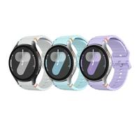Astorgos 3 Pezzi Cinturini Sportivi Compatibile con Samsung Galaxy Watch 7 FE 6 5 4 40mm 44mm, Cinturino in Silicone Morbido per Galaxy Watch 6 4 Classic 43mm 47mm/5 Pro 45mm Donna Uomo, BC/GC/VI