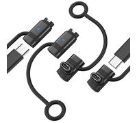 Astorgos 4Pack Adattatore Caricatore Type-C, Connettore Cavo Ricarica Compatibile con Fenix 8/7/6,Vivoactive 6/5/4, Venu 4/3/2/SQ, Forerunner 970/570/965/955/265/255/165/55, Instinct 3/2/1, Epix, Nero