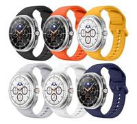 Astorgos 6 Pezzi Cinturini Sportivi Compatibile con Samsung Galaxy Watch 8 40mm 44mm/Galaxy Watch 8 Classic 46mm, Cinturino in Morbido Silicone per Uomini Donne, M/L, Multicolore C
