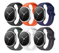 Astorgos 6 Pezzi Cinturini Sportivi Compatibile con Samsung Galaxy Watch 8 40mm 44mm/Galaxy Watch 8 Classic 46mm, Cinturino in Morbido Silicone per Uomini Donne, S/M, Multicolore A