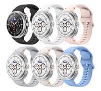 Astorgos 6 Pezzi Cinturini Sportivi Compatibile con Samsung Galaxy Watch 8 40mm 44mm/Galaxy Watch 8 Classic 46mm, Cinturino in Morbido Silicone per Uomini Donne, M/L, Multicolore D