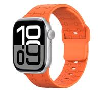 Astorgos Banda Sportiva Compatibile con Apple Watch Ultra 2/Ultra 49mm,S10 46mm,9/8/7 45mm,SE/6/5/4 44mm,3/2/1 42mm, Fascia in Silicone Regolabile e Cinturino di Ricambio Traspirante, Arancione