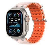 Astorgos Bicolor Cinturino Ocean per Apple Watch Ultra 3/2/1 49mm, S11/S10 46mm, 9/8/7 45mm, SE3/SE2/SE/6/5/4 44mm, 3/2/1 42mm, Connettore Metallico Sportivo Traspirante Extra Lungo, Art+Arcon Tscd