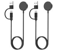 Astorgos Caricabatterie 2 in 1 Compatibile con Samsung Watch,Cavo di Ricarica Magnetico USB-C/USB-A per Galaxy Watch Serie 8/7/6/5/4/3/Active,Cavo di Ricarica Rapida da 1 m con Protezione di Sicurezza