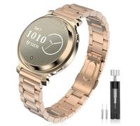 Astorgos Cinturino in Acciaio Inossidabile Compatibile con Garmin Lily 2/Lily 2 Active, Cinturino Sportivo in Metallo a Sgancio Rapido Leggero e Regolabile per Uomini e Donne, Oro Rosa