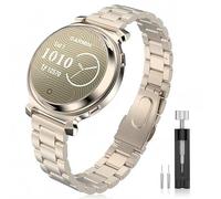 Astorgos Cinturino in Acciaio Inossidabile Compatibile con Garmin Lily 2/Lily 2 Active, Cinturino Sportivo in Metallo a Sgancio Rapido Leggero e Regolabile per Uomini e Donne, Champagne Oro