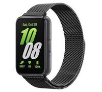 Astorgos Cinturino in Metallo Compatibile con Samsung Galaxy Fit 3, Cinturino Magnetico in Acciaio Inossidabile, Loop in Maglia Milanese per Donna Uomo, Nero
