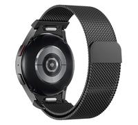 Astorgos Cinturino in Metallo Compatibile con Samsung Galaxy Watch 7 FE 6 5 4 40mm 44mm/Watch 6 4 Classic 43mm 47mm 42mm 46mm/Watch 5 Pro 45mm, Cinturino Magnetico in Maglia Milanese, Nero