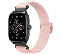 Astorgos Cinturino in Nylon Elastico Compatibile con Amazfit Active/Active 2/GTS 2/2 Mini/2e/3/4/4 Mini/Bip 3/3 Pro/Bip U/U Pro/GTR Mini/42mm, 20mm Cinturino in Tessuto per Donna Uomo, Rosa