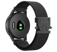 Astorgos Cinturino in Nylon Intrecciato Compatibile con Garmin Venu 3S/2S; Forerurmer 265S/255S music/255S; Vivomove 4S/3S, 18 mm Cinturino Sportivo Elastico Fibbia Paracadute Donne Uomini, Nero/Nero