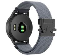 Astorgos Cinturino in Nylon Intrecciato Compatibile con Garmin Venu 4 41mm/3S/2S; Forerunner 265S/255S; Vivoactive 4S/Vivomove 3S, 18 mm Cinturino Sportivo Elastico Fibbia Paracadute,Nero/GrigioSpazio